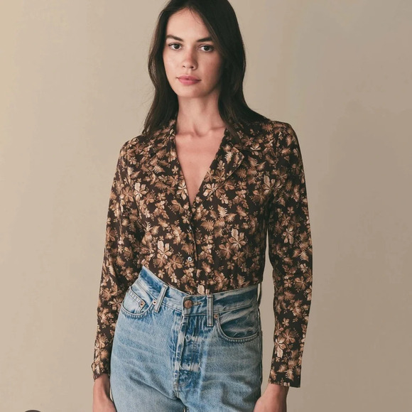 Doen NEW Sheila Top in Fern Grove Floral - Picture 1 of 10